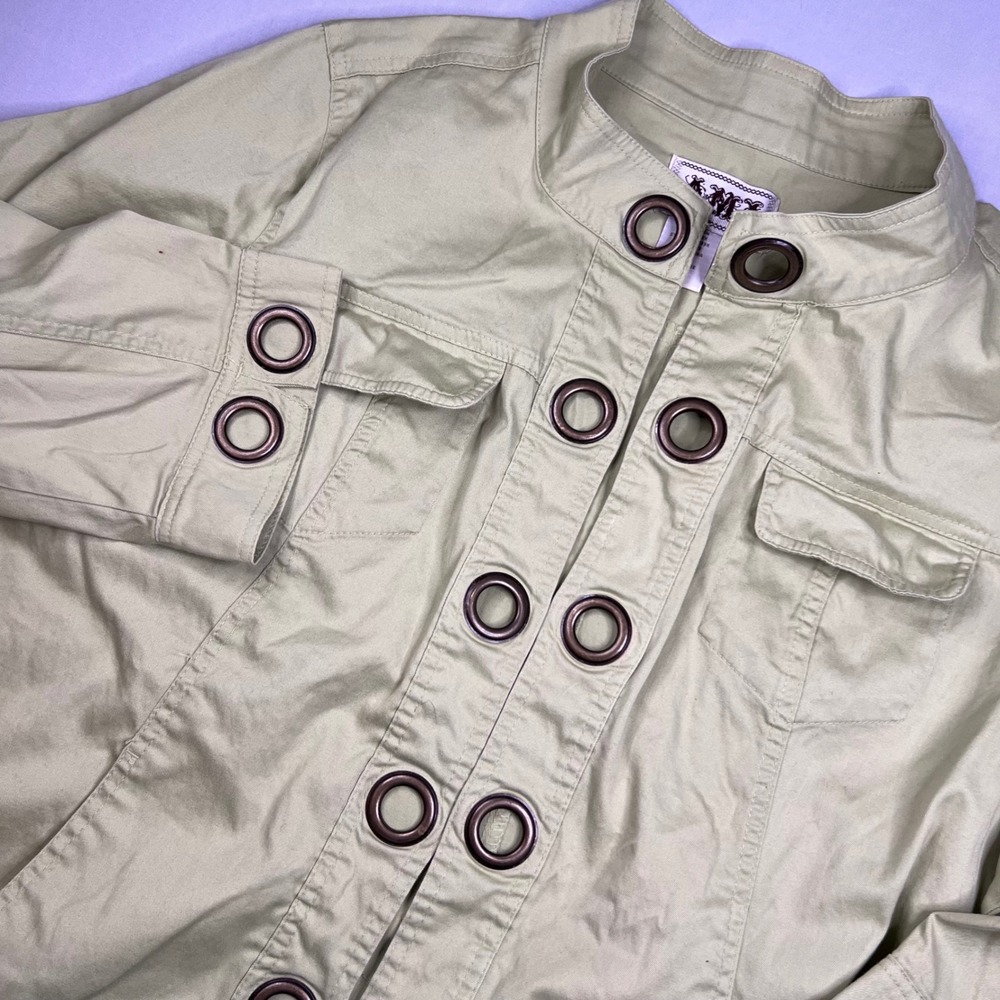 AMX Womens Green Blazer Metallix Details | Size 1X
